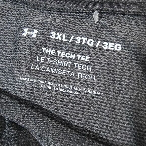 Under Armour The Tech Tee Charcoal Gray Mens #K - Picture 3 of 4